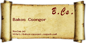Bakos Csongor névjegykártya